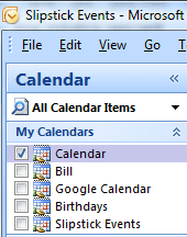Calendar name and title bar don't match
