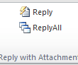 Create custom buttons for reply and reply all with attachments