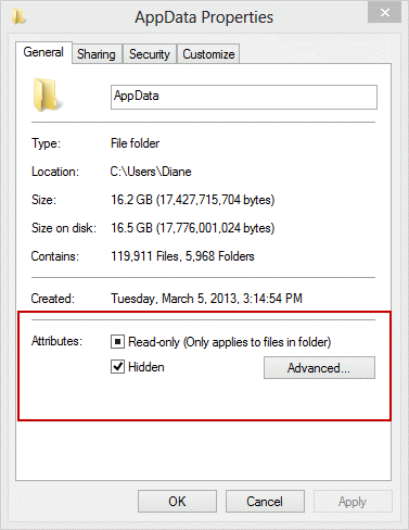 Change file properties