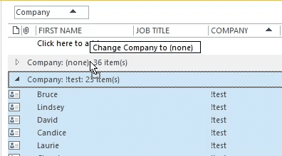 drag contacts to group