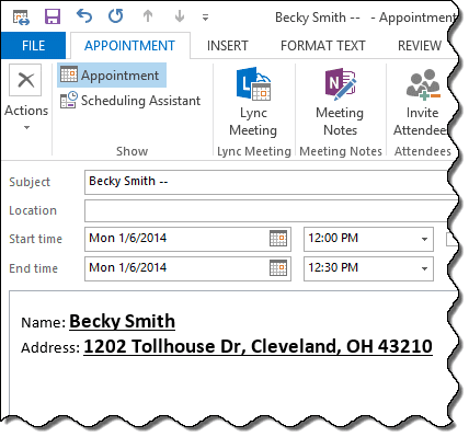 Format specific test in an Outlook item