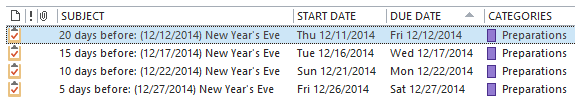 Create tasks from an appointment