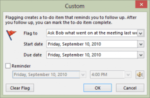 Create a Flag to note