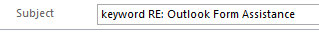 Use VBA to add a keyword to a subject field