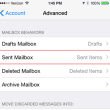 select icloud's sent folder