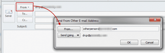 Type or select a name from the global address list