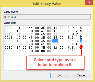 Type over one letter at a time