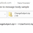 insert filename in messages you send