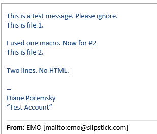 sample message