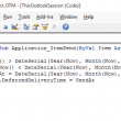 macro in the VBA editor