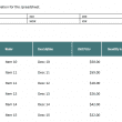 tables in an email