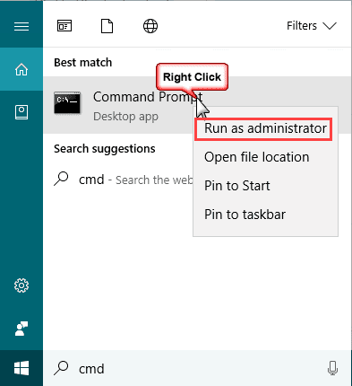 run command prompt as administrator
