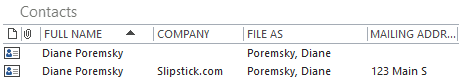 outlook.com contacts