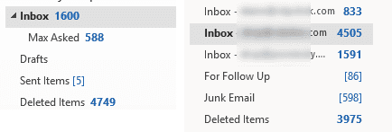 folder count position