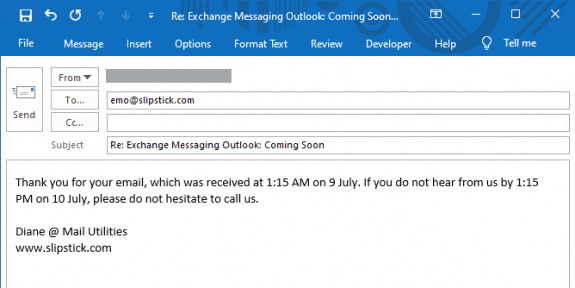 autoreply with dates