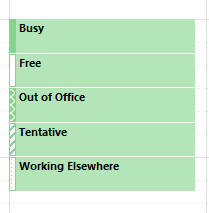 out of office bug uses the calendar color