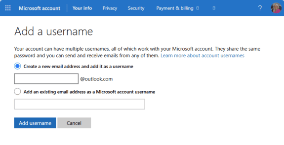 Add a username4 dialog