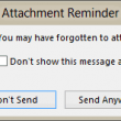 attachment reminder dialog in Outlook 2013