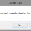 Create a task for the sent message