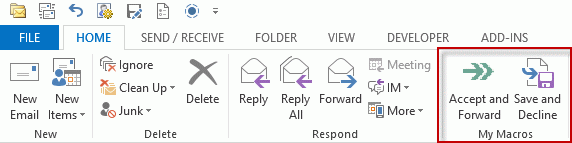 customize-ribbon Add a button to the riubbon to run a macro