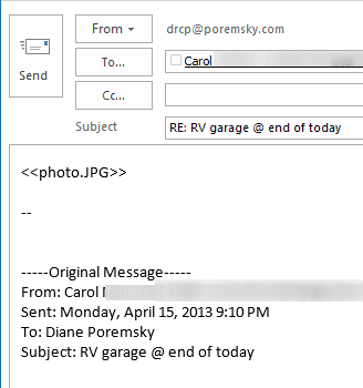 Insert the image name into a reply or reply all