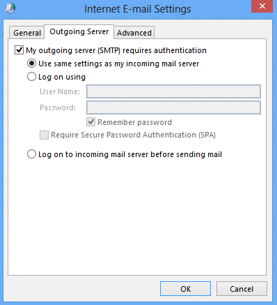 Internet Options Outlook 2013