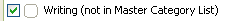 Not in master list