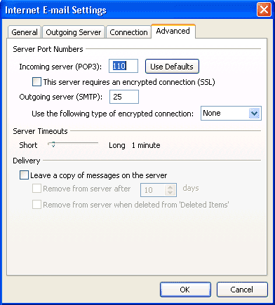 More Settings dialog 2007