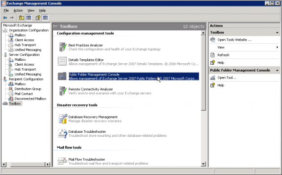 Open Public Folders toolbox