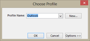 Choose Profile dialog