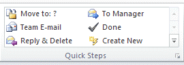 Quick Steps commands