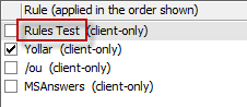 Enter the name of the rule in the VBA code