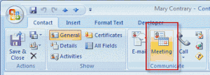 Step 1: New meeting with contact