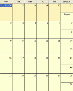 Wrong day of the week showing