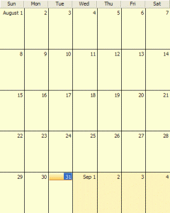 Wrong day calendar